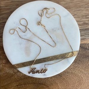 GOLD Name plate necklace